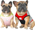 iChoue 2pcs French Bulldog Summer Cooling Shirt for Dogs UV Sun Protection Vest Sleeveless Breathable Tank Top English Pug Pink Green Red Grey - Medium