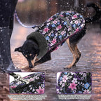 Doglay Dog Coat, Waterproof Dog Jacket Pet Winter Coat for Cold Weather with Thicken Furry Collar, Reflective Puppy Winter Jacket Warm Fleece Lining for Small Medium Large Pets