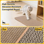 Ycozy Cat Scratcher with 2 Boxes, 6 PCS Replacement Reversible Cat Scratching Board for Cat Paws, Large Cat Scratcher Cardboard Corrugated for Indoor Cats