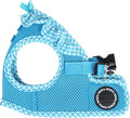Puppia Vivien Vest Dog Harness Step-in All Season Mesh Cute No Pull No Choke Walking Training for Small Dog, Sky Blue, Large