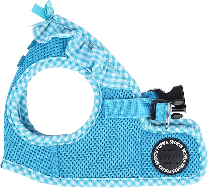 Puppia Vivien Vest Dog Harness Step-in All Season Mesh Cute No Pull No Choke Walking Training for Small Dog, Sky Blue, Small