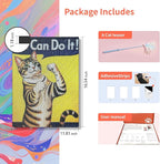 Art Cat Scratching Pad,Wall Scratcher for Indoor Cats - 16.54x11.81x1.18 Inches, Double-Sided Use, Cat Cardboard Scratcher Fits All Breeds & Sizes, Easy to Install,Cat Gifts