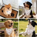 Dog Birthday Tuxedo Bandana Collar with Bow Tie, Adjustable Pet Birthday Outfit Costume for Dogs (Sizes XS-XL)