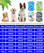 PET SHOW 4 Pack Dog Hawaiian Shirts for Large Dogs UPF 50+ UV Sun Protection Summer Cool Clothes Tank Top Floral Dog T-Shirts Pet Holiday Party Sleeveless Vest Boy Girl(XX-Large)