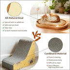 Cat Scratcher, Cat Scratch Sisal Pad with Ball Track Spring Ball, Kitten Interactive Toy for Indoor Cats, Satisfies Kitten’s Scratching, Chasing and Hunting