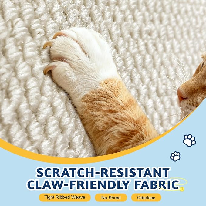 Wall Corner Cat Scratcher | Cat Scratcher Wall Mounted with Faux Sisal & Carpet Pad, 23.6x11.8 Inch Furniture Protector for Indoor Cats to Protect Couches & Walls