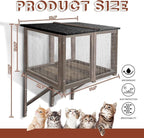 Cat Catio Outdoor Window Enclosure for Large Cats - Expandable Cat Window Bed for Napping, Sunbathing & Enjoying Scenery