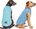 KYEESE 2Pack Reflective Dog Shirt, Lightweight Sun Protection Dog T Shirts for Large Dogs Boy, Breathable Sleeveless Pet Tank Top Summer Dogs Clothes for Night Walking Outdoor, Lake Blue+Blue, 3XL
