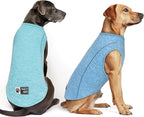 KYEESE 2Pack Reflective Dog Shirt, Lightweight Sun Protection Dog T Shirts for Large Dogs Boy, Breathable Sleeveless Pet Tank Top Summer Dogs Clothes for Night Walking Outdoor, Lake Blue+Blue, 3XL