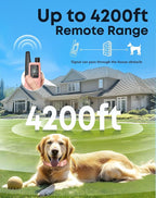 Jugbow Dog Shock Collar - 4200FT Dog Training Collar with Remote for 5-120lbs Small Medium Large Dogs, IPX8 Waterproof E Collar with 4 Training Modes, Security Lock, Rechargeable Shock Collar Pink