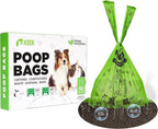 Cat Litter Bags for Poop, Compostable Kitty Poop Bags, 50 Count Unscented Disposal Waste Bags with Handle, Fit Any Scoop, Odor Sealing and Leakproof Dog Pooper Bag