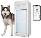 Power Pet Roll Up Automatic Electronic WiFi Pet Door by High Tech Pet - Space-Saving, Pet Operated Dog Door, App Control, Safe, Secure, Air Tight (Wall Mount, Large)