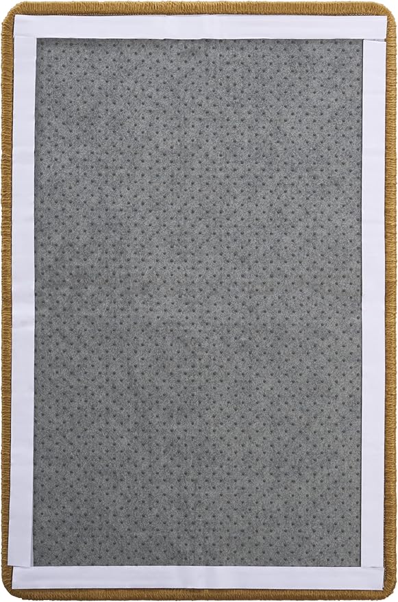 SAFAVIEH Cat Scratch Mat Pad Collection, 12" x 16", Brown, Sisal & Jute Boucle Weave, Velcro & Slip Resistant Backing