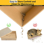 Ycozy Cat Scratcher with 2 Boxes, 6 PCS Replacement Reversible Cat Scratching Board for Cat Paws, Large Cat Scratcher Cardboard Corrugated for Indoor Cats