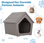 KAMABOKO Outdoor Cat House – Durable Pet Shelter with Ventilation for Indoor & Outdoor, Removable Roof, Easy to Clean, Comfortable Cozy Hideout for Cats(Gray)