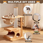 Cat Scratch Furniture Protector, 78.7"x15.8" Cat Scratching Mat, Trimmable Self-Adhesive Cats Claws Scratch Pads, DIY Carpet Mat Replacement for Cats Tree, Cats Wall Shelves, Khaki