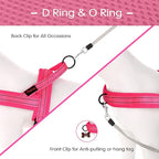 Didog No Pull Dog Harness with Soft Mesh Padded,Reflective & Quick Fit Light Weight Dog Strap Vest Harness,Easy for Walking Training (M:Chest 21-26", Pink)