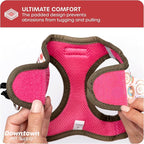Downtown Pet Supply Step-in Dog Harness – No Pull, Adjustable Padded Mesh with Reflective Trim, Secure Buckle Strap – Comfortable & Breathable Small Dog Harness, Smal, Donut