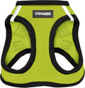 Best Pet Supplies Voyager Step-in Air Harness - All Weather Mesh, Reflective, No Pull Harness for Dogs, Cats - Secure with Hook & Loop Fastener, Buckle, Double D-Rings - Lime Green/Black Trim, M