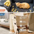 PETKARAY Couch Corner Cat Scratcher, 28" Corner Scratching Post Wall Scratcher, Sisal Furniture Protector for Sofa with Reversible Base, Large