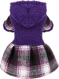 Dog Sweater Puppy Clothes for Small Dogs Boy Girl Pet Hoodies for Dogs Cold Weather Doggie Coats Fall Doggy Sweatshirt for Chihuahua Yorkie Cat Outfits (Purple, X-Small)