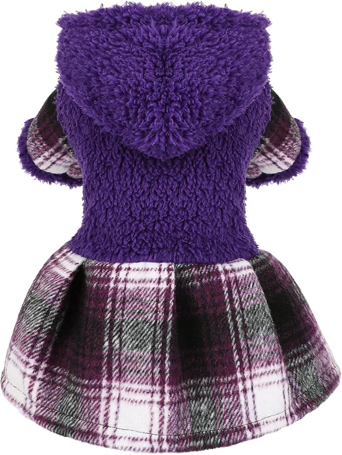 Dog Sweater Puppy Clothes for Small Dogs Boy Girl Pet Hoodies for Dogs Cold Weather Doggie Coats Fall Doggy Sweatshirt for Chihuahua Yorkie Cat Outfits (Purple, XX-Small)