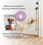 PoochieBells Dog Door Bells for Potty Training, Quick & Easy Puppy Potty Training Method Included, Handcrafted in USA with Loud, Paw-Safe Bells, Lemon Drop