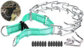 Dog Training Collar with Quick-Release Buckle, Adjustable Stainless Steel Collar for Small Medium Large Dogs (Teal, XL Neck Girth 16.9"-22.2")