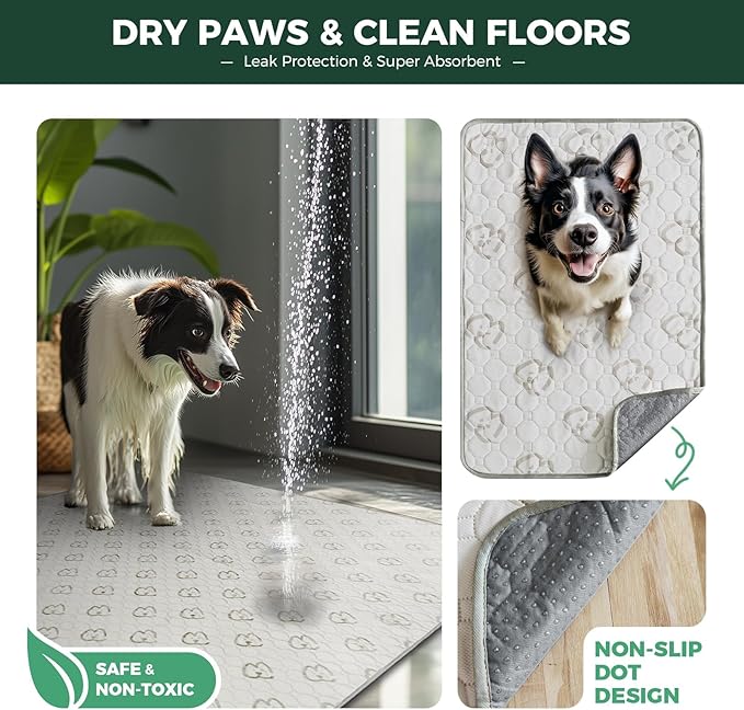 FXW Homeplus Unleashed Indoor Dog Playpen - Stress-Free and Safe Play, Heavy Duty 45 Inch 8 Panels with Washable Pee Pad for Large Dogs, White│Patented