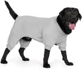 cyeollo Dog Pajamas Turtleneck Thermal Dog Pjs Fleece Stretchy Jumpsuit Warm Winter Pet Clothes Doggie Medium Large Dogs Outfits, Grey XX-Large
