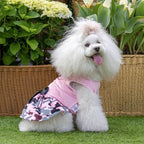 CuteBone Daddy's Little Girl Dog Dress for Small Dogs Pink Skirt Puppy Velvet Dresses Dog Clothes CVA21XS-D
