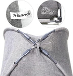 Winsterch Cat Bed Cave for Indoor Cats, Small Pet Tent Cave for Cats, Kittens, and Small Dogs, Warming Cat House with Removable Washable Cushion (18.5'‘ x 18.5’' x 15.8'', Grey)