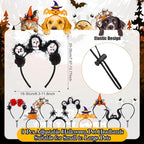 Sadnyy 18 Pcs Halloween Dog Bandanas Bulk Pumpkin Dog Bandanas Spider Triangle Scarf Adjustable Bat Headbands Bib for Small Medium Large Pet Halloween Holiday Costume Accessories