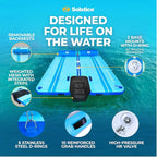 SOLSTICE Inflatable Pup Plank, Dog Water Ramp for Boats & Docks, Party (4-6 Person) Capacity - Floating Platform for Pets for Lake, River, Beach & Swimming Pool, Includes Pump, Patent-Protected Design