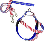 2 Hounds Design Freedom No Pull Dog Harness, Adjustable Harness and Leash Set, Easy Walking & Comfortable Control, Fits Small, Medium & Large Dogs, Solid Colors, Made in USA, 5/8" SM, Star Sprangled