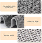 Uross Thickened Cat Wall Climbing Carpet 6.6 FT x 16" - Extra Long Cat Scratch Wall Pad, Cat Scratching Carpet Rug Wall Mounted Scratcher Couch Sofa Protector- Grey