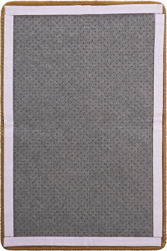 SAFAVIEH Cat Scratch Mat Pad Collection, 16" x 24", Light Brown, Sisal Boucle Weave, Velcro & Slip Resistant Backing