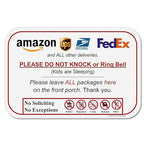 Leave Package Sign - Do Not Knock or Ring Bell (Kids are Sleeping)