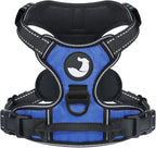 Joytale No Pull Dog Harness for Large Dogs, Reflective Pet Vest with Front Clip, Adjustable Soft Padded Harnesses with Easy Control Handle for Training and Walking, Navy Blue, L