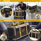 PAWZIDEA Expandable Pet Carrier TSA Airline Approved, 18″×11″×11″ Soft-Sided Top-Load Carriers for Small Dog & 2 Cats Under Seat, Collapsible Puppy & Animal Travel Bag Up to 18lbs, ID Card, Chew-Proof