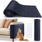 78.7"x15.8" Cat Scratch Mat,Trimmable Self-Adhesive Carpet,DIY Climb Cat Scratcher for Cat Couch Furniture or Wall Protector,Covering Cat Tower,and Replacement Pads (Dark Blue)