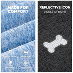 KYEESE 2Pack Dog Shirt, Lightweight Sun Protection Sleeveless Dog T Shirts for Medium Large Dogs Boy, Breathable Pet Reflective Tank Top Summer Dogs Clothes for Outdoor Walking, Grey+Light Blue, 2XL