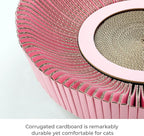 Nest Cat Scratcher Lounge Bed - for Rubbing, Resting, and Scratching (Un-Assembled, Hanami Pink)