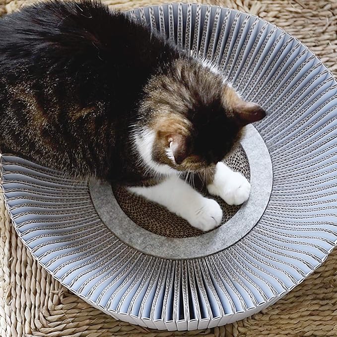 Nest Cat Scratcher Lounge Bed (Pearl White Un-Assembled)