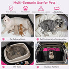 Dog Playpen, Medium Puppy Pet Playpen, Dog Crate Tent Cage Indoor/Outdoor, Portable Pop Up Dogs Kennel Playpen with Carrying Case for Dogs/Cats/Rabbits, Hot Pink