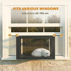 PawHut Cat Window Box Catio, Outdoor Indoor Cat Enclosure with Clear Panels, Universal Window Perch for Wall 25"–41", Catio for Indoor Pet Sunbathing, Napping & Overlooking
