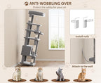 GarveeLife Cat Tree, Tall Cat Tower Condo for Indoor Large Cats, Cat House Furniture with Padded Plush Perch Sisal Scratching Posts