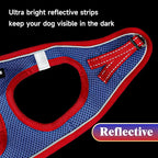 YIMEIS Dog Harness and Leash Set, No Pull Soft Mesh Pet Harness, Reflective Adjustable Puppy Vest for Small Medium Large Dogs, Cats (Red & Blue, X-Small (Pack of 1)