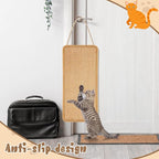 2 Pack Sisal Door Cat Scratching Mat Double Use Hanging Scratcher Wall Floor Mount Cat Scratch Mat Kitty Scratching Pad for Indoor Kitten with Hemp Rope, 7.87"x19.69"(Regular,Brown)