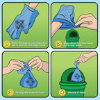 Bags On Board Dog Poop Bag | Strong, Leak Proof Dog Waste Bag | 9 x14 Inches, 315 Blue Bags (Pack of 6)